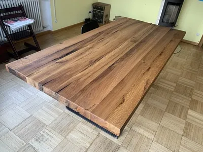 Holztisch Alteiche Tischkufen